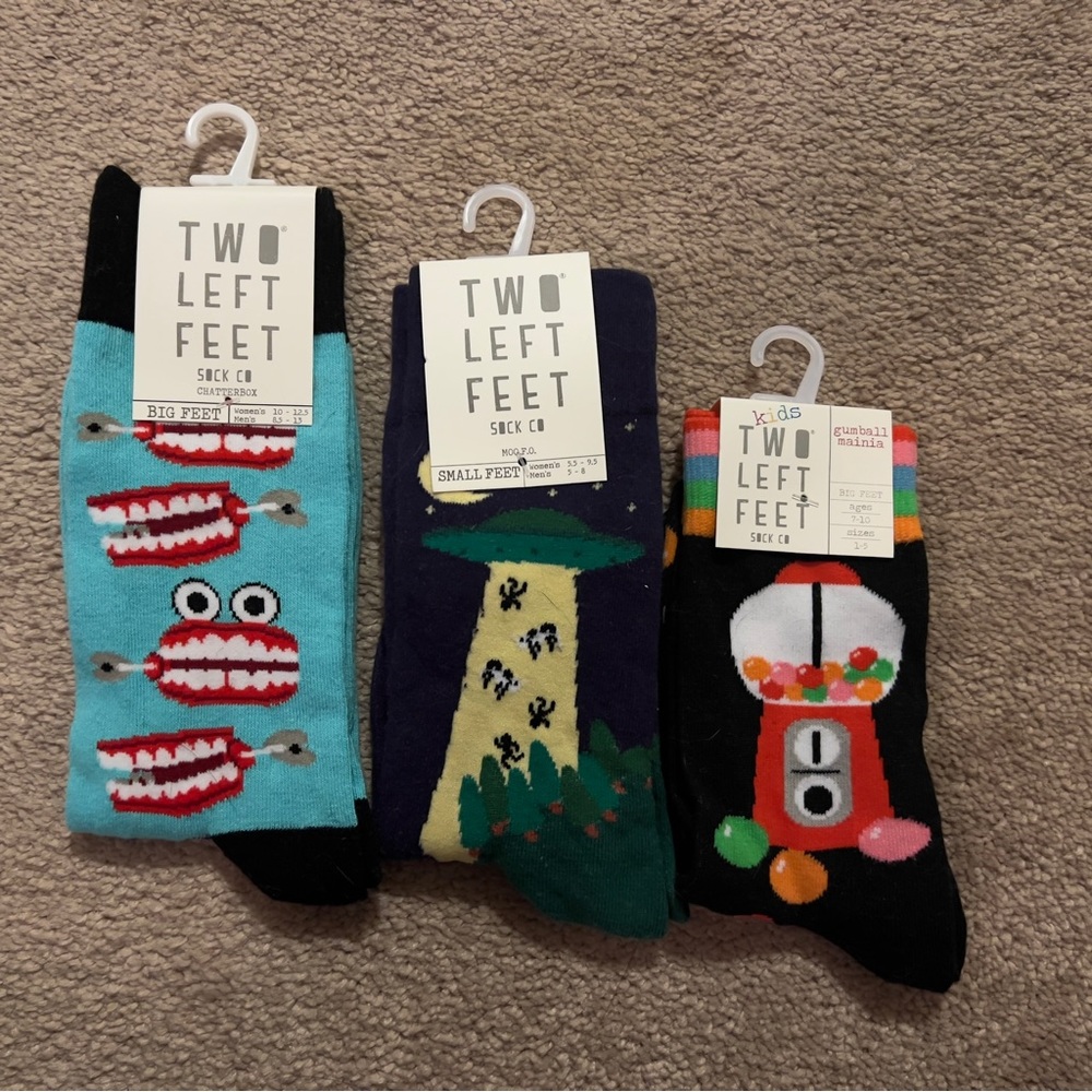 💙 for $20 - Two Left Feet Sock Co. - 3 pairs of socks - NWT